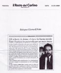 UGO AL SUGO alla fiera di Barricella - Il Resto del Carlino, 8 Ottobre 1999 